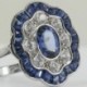 Fleur saphir & diamants
