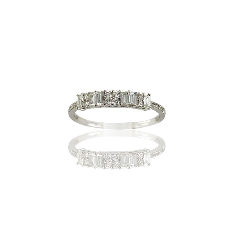 Demi alliance diamant baguette 2025