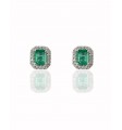 Emeraudes entourage diamants