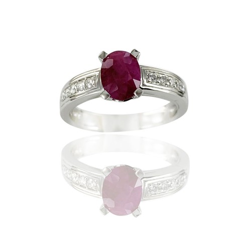Rubis & rail diamants