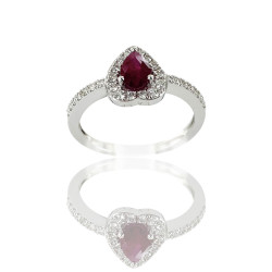Rubis monture coeur