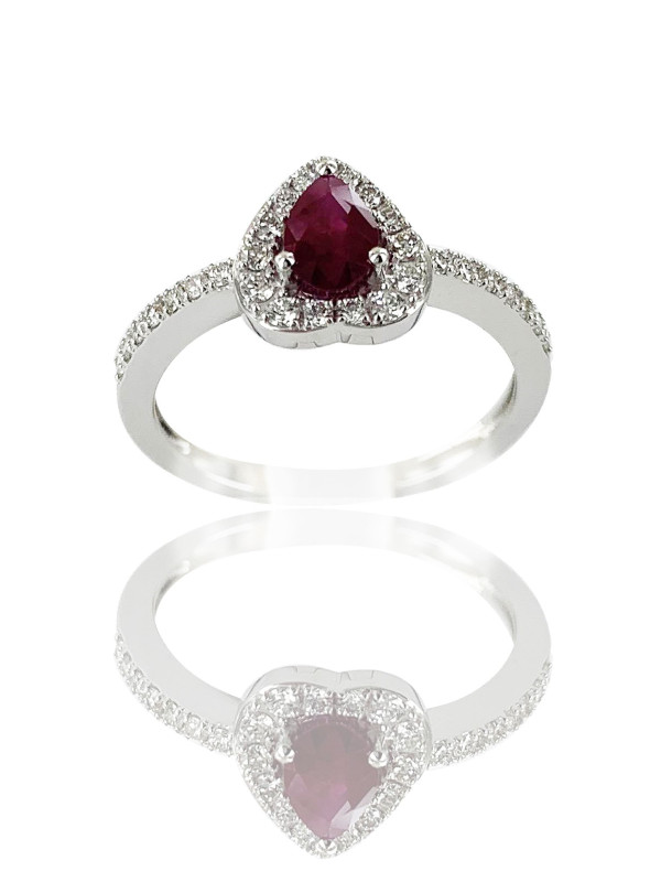 Rubis monture coeur