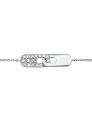 Lien or blanc et diamants