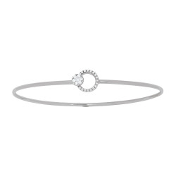 Jonc ajouré cercle diamants