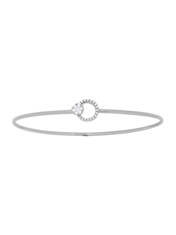 Jonc ajouré cercle diamants