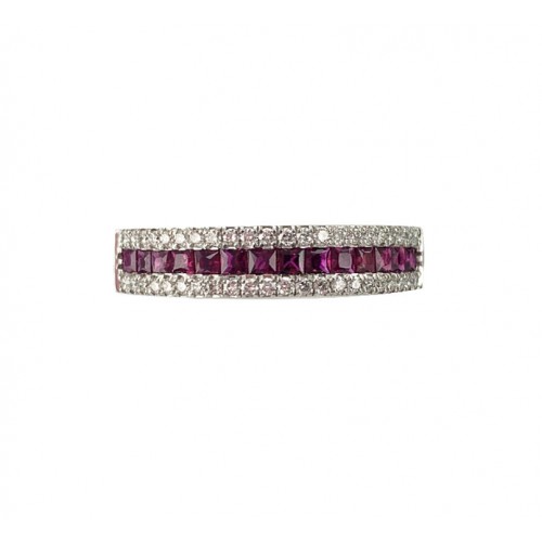 Alliance Rubis calibrés & Diamants