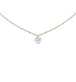 Diamant percé or rose