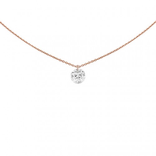 Diamant percé or rose
