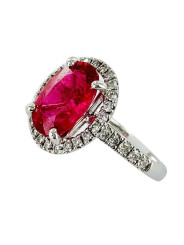 Tourmaline rose et diamants
