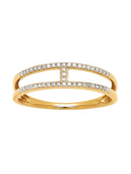 Bague "H" diamants