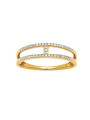 Bague "H" diamants