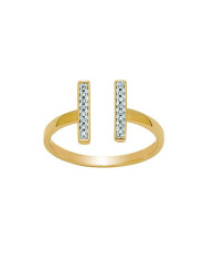 Bague ouverte doubles barrettes