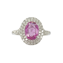 Saphir rose & Diamants