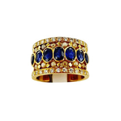Bague ancienne saphirs