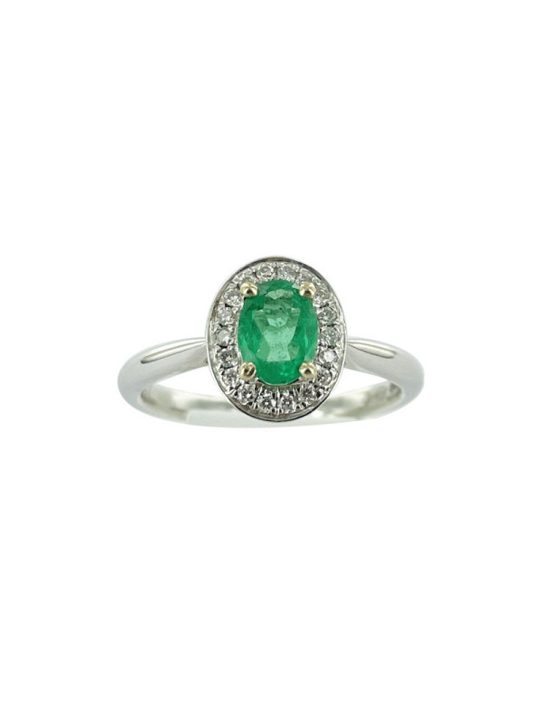 Emeraude entourage Diamants