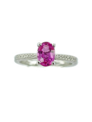 Saphir rose & diamants