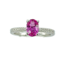 Saphir rose & diamants