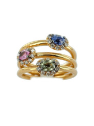 Saphirs : bleu, rose & vert