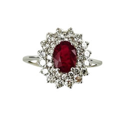 Rubis entourage Diamants