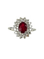 Rubis entourage Diamants