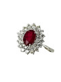 Rubis entourage Diamants