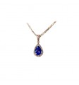 Goutte tanzanite & diamants