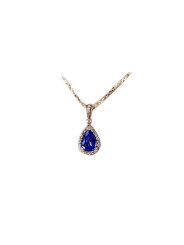 Goutte tanzanite & diamants