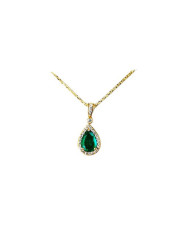 Goutte émeraude & diamants