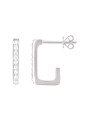 Créoles rectangles diamants