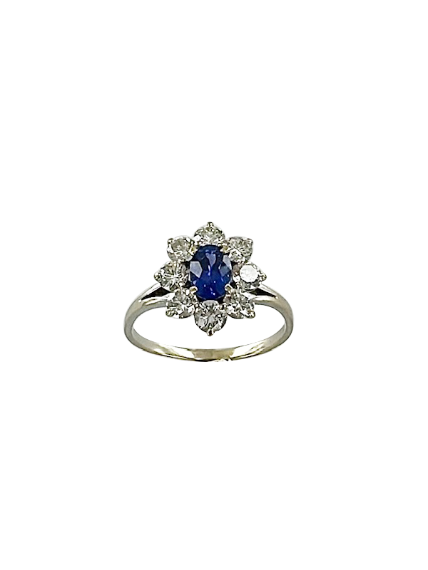Fleur saphir et diamants