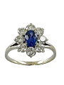 Fleur saphir et diamants