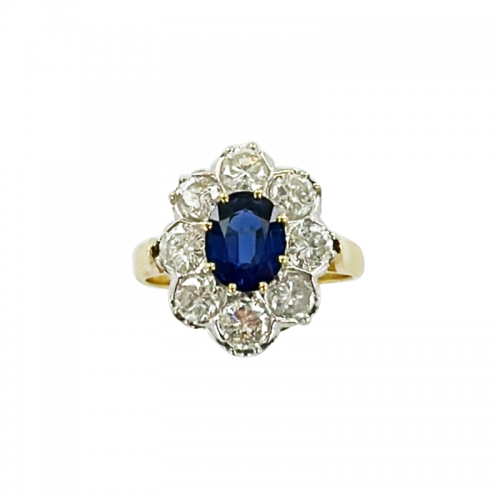 Pompadour saphir et diamants