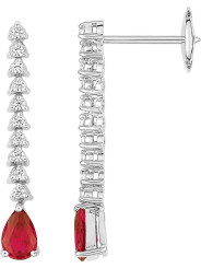 Pendantes rubis & diamants