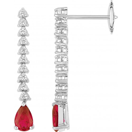 Pendantes rubis & diamants