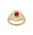 Saphir Noir Ovale entourage Diamants