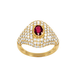 Saphir Noir Ovale entourage Diamants