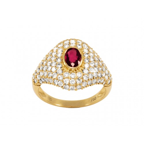 Saphir Noir Ovale entourage Diamants