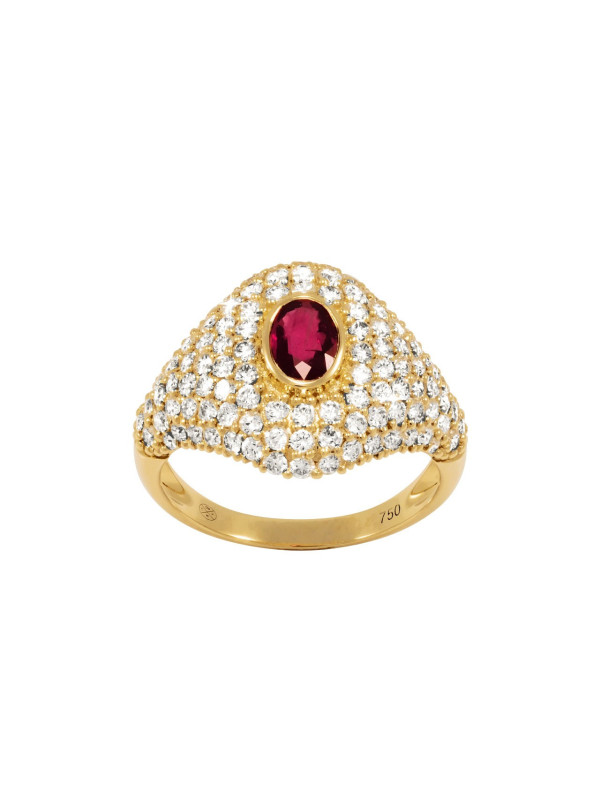 Saphir Noir Ovale entourage Diamants