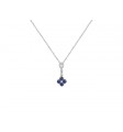 Fleur saphir et diamants