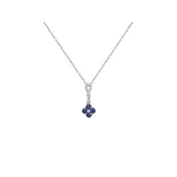 Fleur saphir et diamants