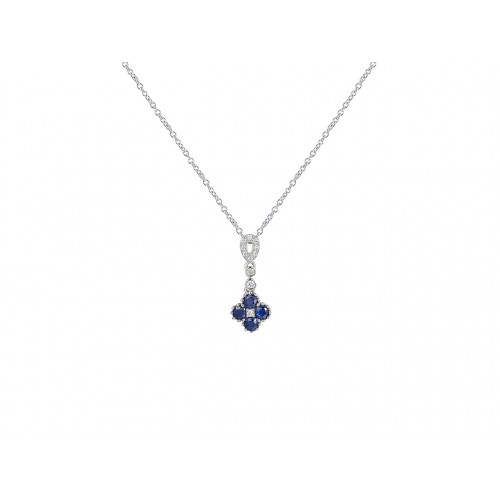 Fleur saphir et diamants