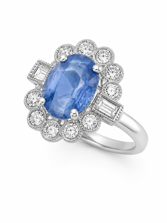 Marguerite entourage diamants