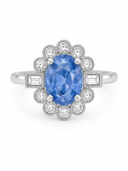 Marguerite entourage diamants