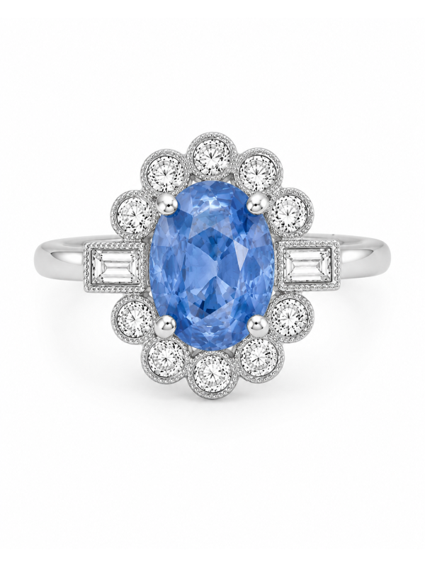 Marguerite entourage diamants