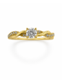 Anneau tressé & diamants