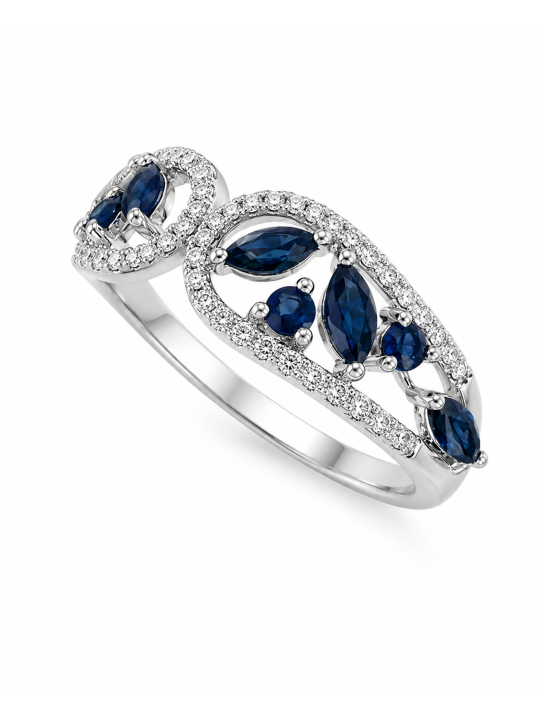 Dentelle saphirs & diamants