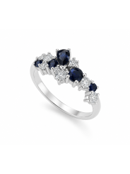 Asymétrique saphirs et diamants