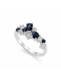 Asymétrique saphirs et diamants