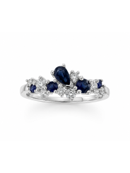 Asymétrique saphirs et diamants