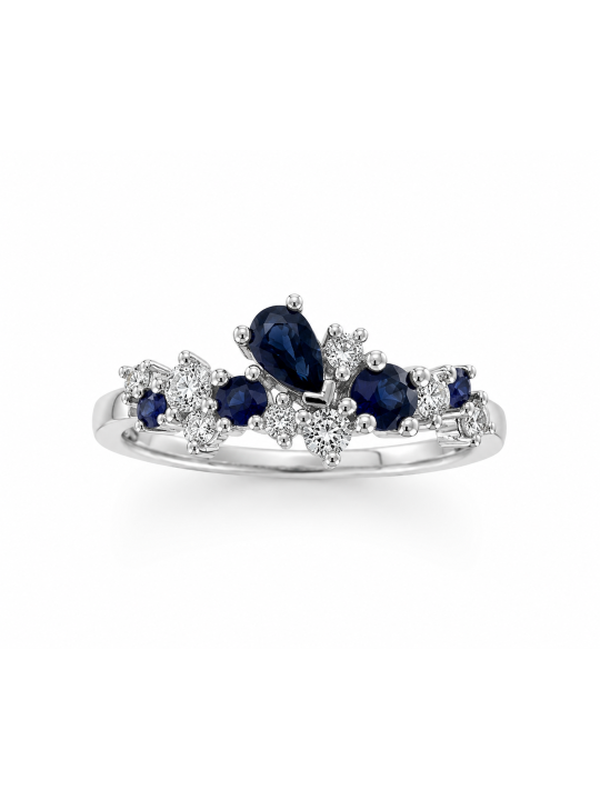 Asymétrique saphirs et diamants